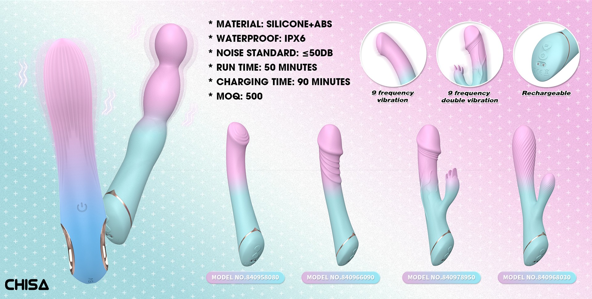 Vibrador de color degradado