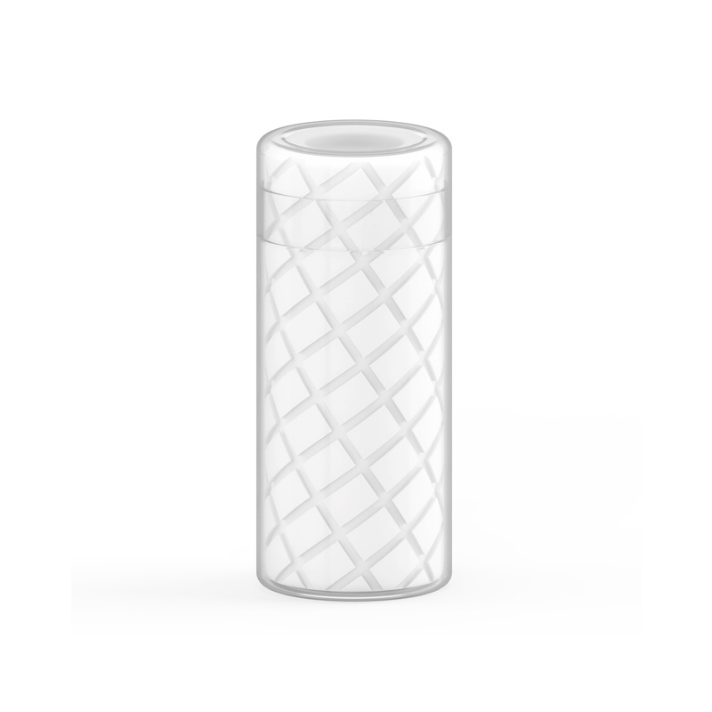 Masturbador cilíndrico transparente (grande)