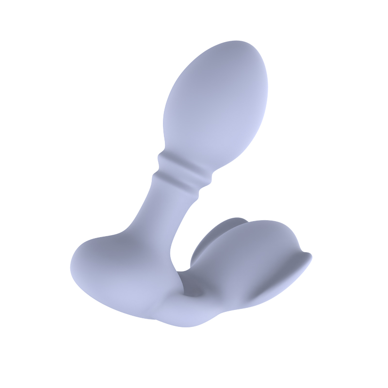 Masajeador de próstata con enchufe vibratoria dual