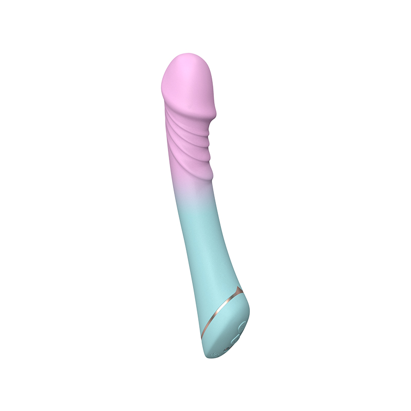 Vibrador de color degradado con cabeza de consolador