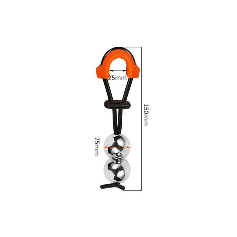 Ensanchador de pene de metal con doble bola (φ25 mm)