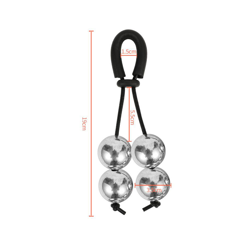 Ensanchador de Pene de Metal-Quad-Ball Negro