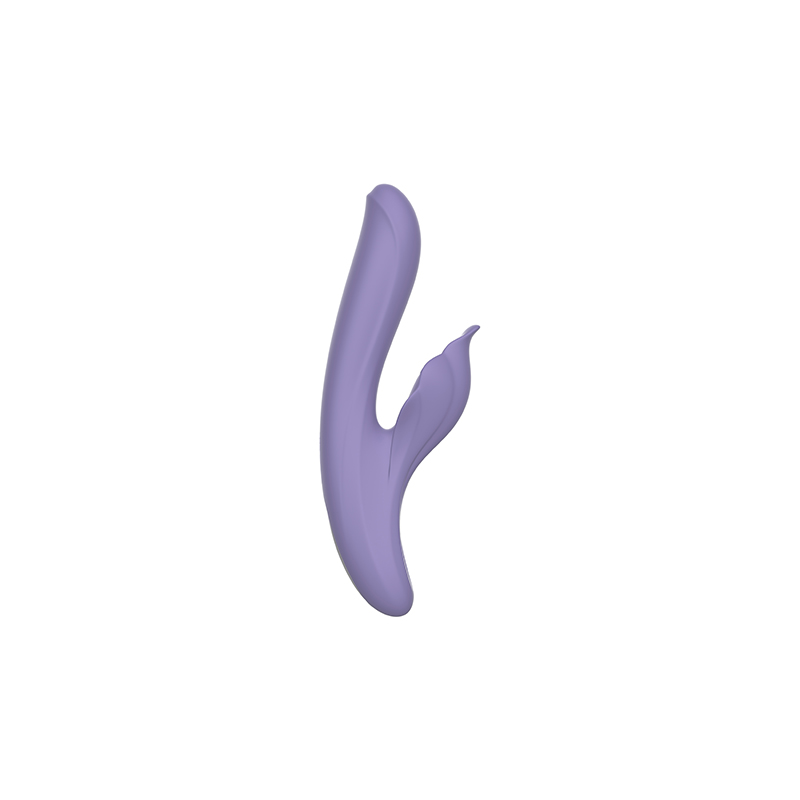 Vibrador de empuje de pétalos morado