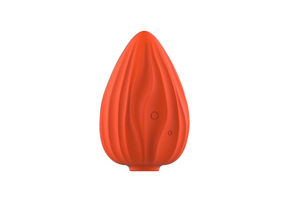 Vibrador Succión Forma Fresa Naranja